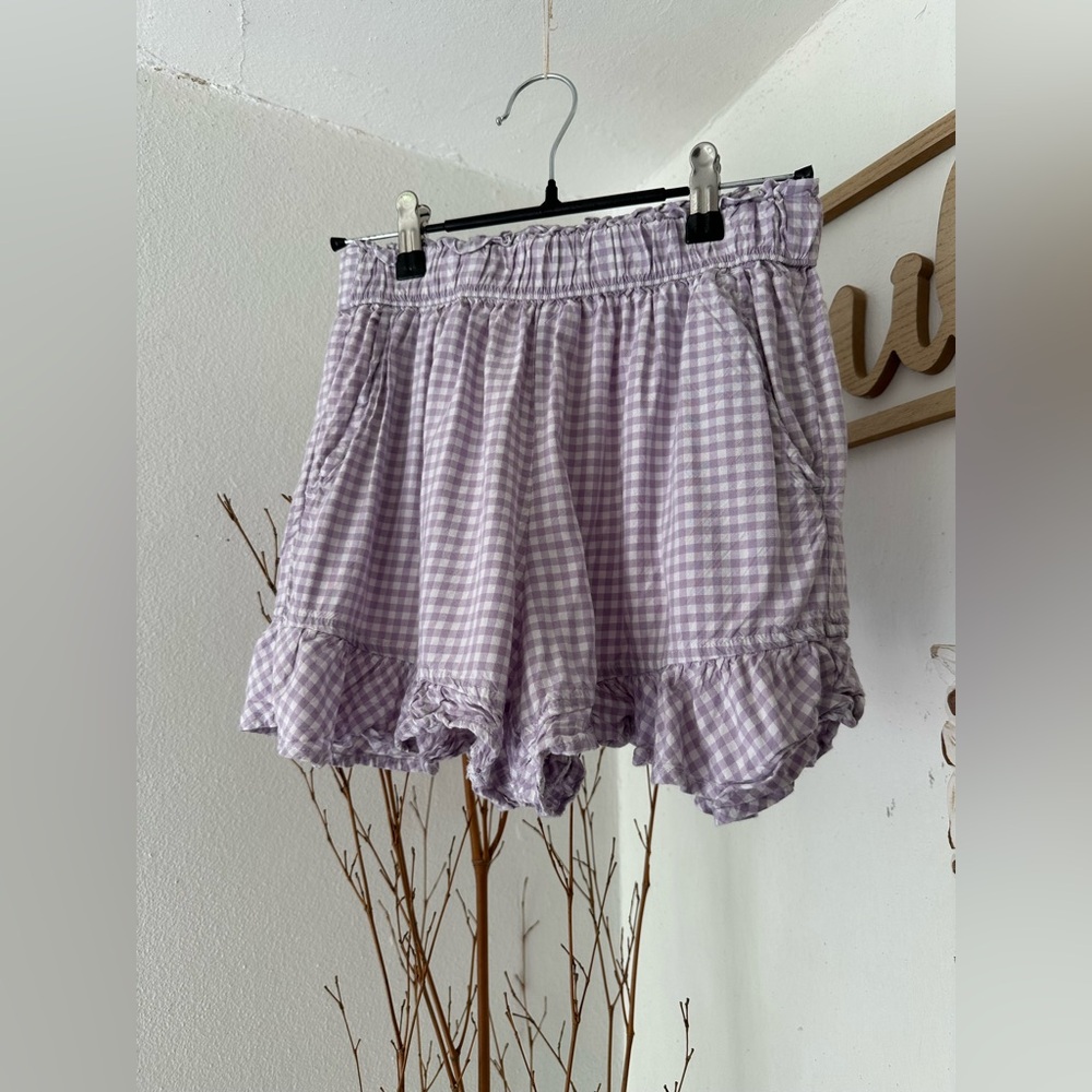 Hollister Purple Gingham Women's Shorts
